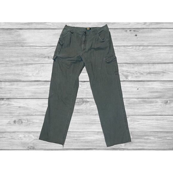 Cabela’s Outdoor Gear Olive Green Cargo Pants 7 Pocket Hiker Men’s 40x35 Reg - Picture 2 of 8